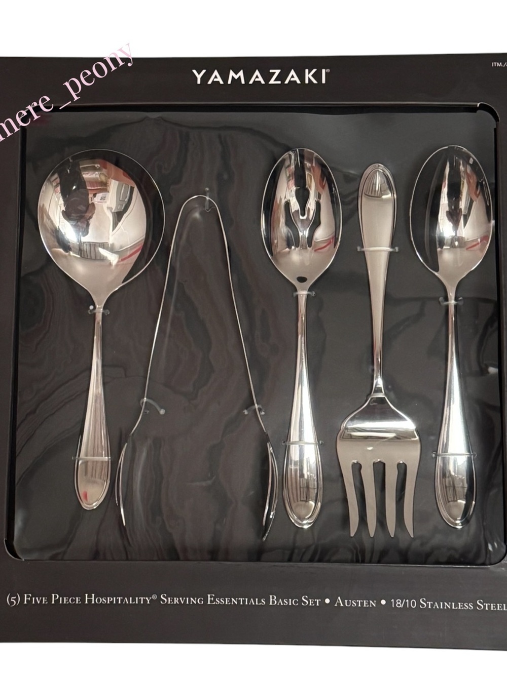 Yamazaki Polished Silver 18/10 Stainless Steel 5-Piece Serving Essentials Set